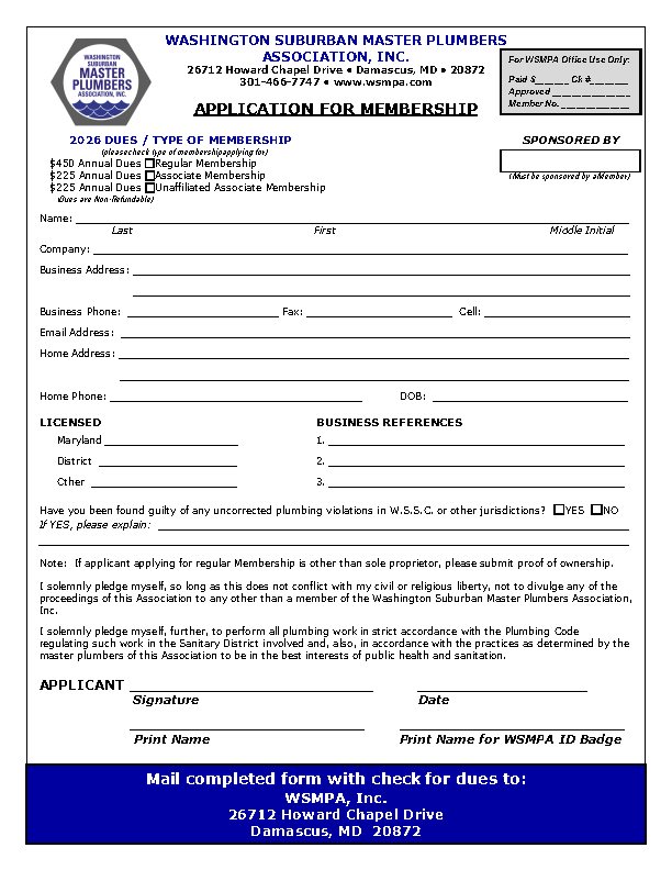 WSMPA 2026 Application